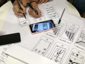 UX wireframe sketches for mobile app design to prevent mobile app UX mistakes